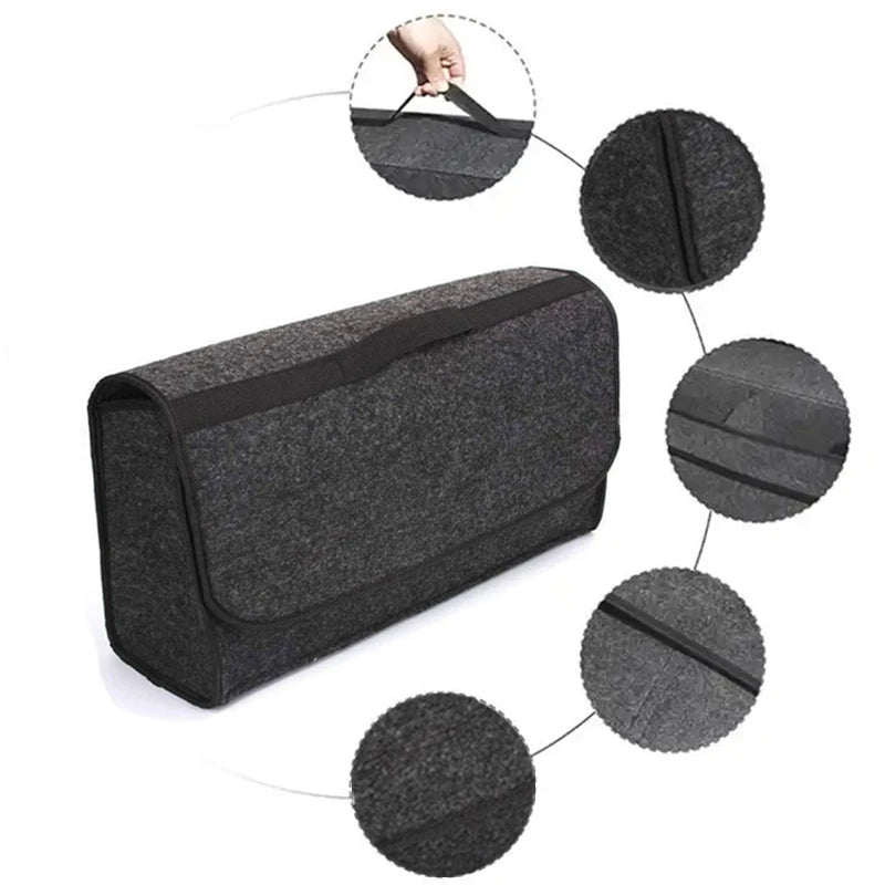 Auto Lagerung Tasche Trunk Organizer Box Filz Tuch Lagerung Box Auto Fracht Container Taschen Multi-Tasche Aufräumen ...