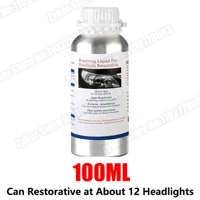 Scheinwerfer-Renovierungs-Kit 100ml – Polymer-Reiniger & Profi-Werkzeug-Set