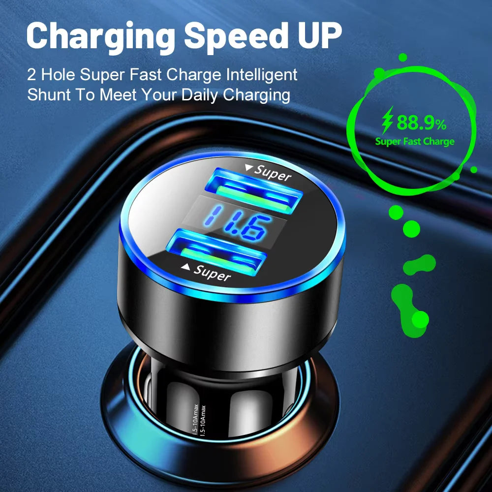240W Auto Ladegerät mit Dual USB Anschlüssen – SwissGlanzGarage Ansicht 3