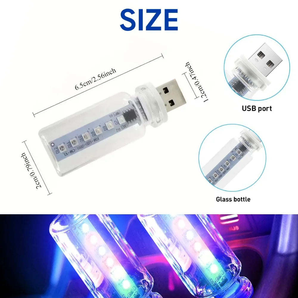 RGB LED Ambient Beleuchtung 13 Modi USB Auto Innenraum – SwissGlanzGarage Ansicht 2