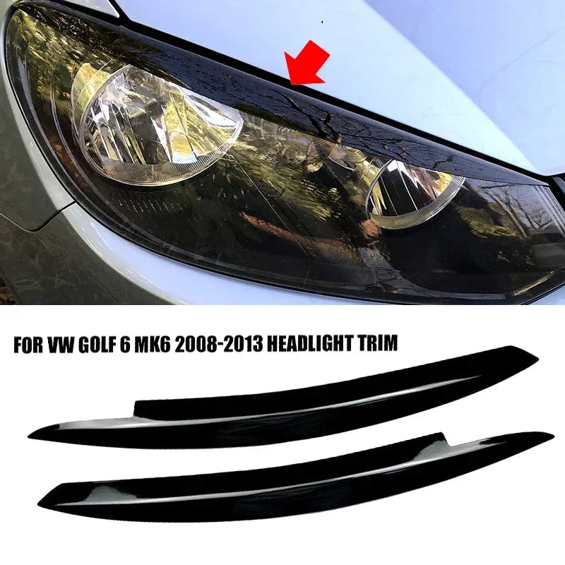VW Golf 6 MK6 GTI Scheinwerfer Abdeckung Schwarz – SwissGlanzGarage Ansicht 2