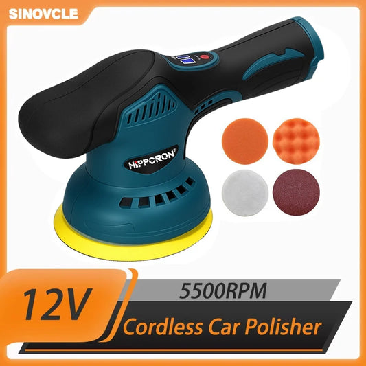 Sinovcle Elektrische Autopoliermaschine 12V 5500 U/min 8 Variable