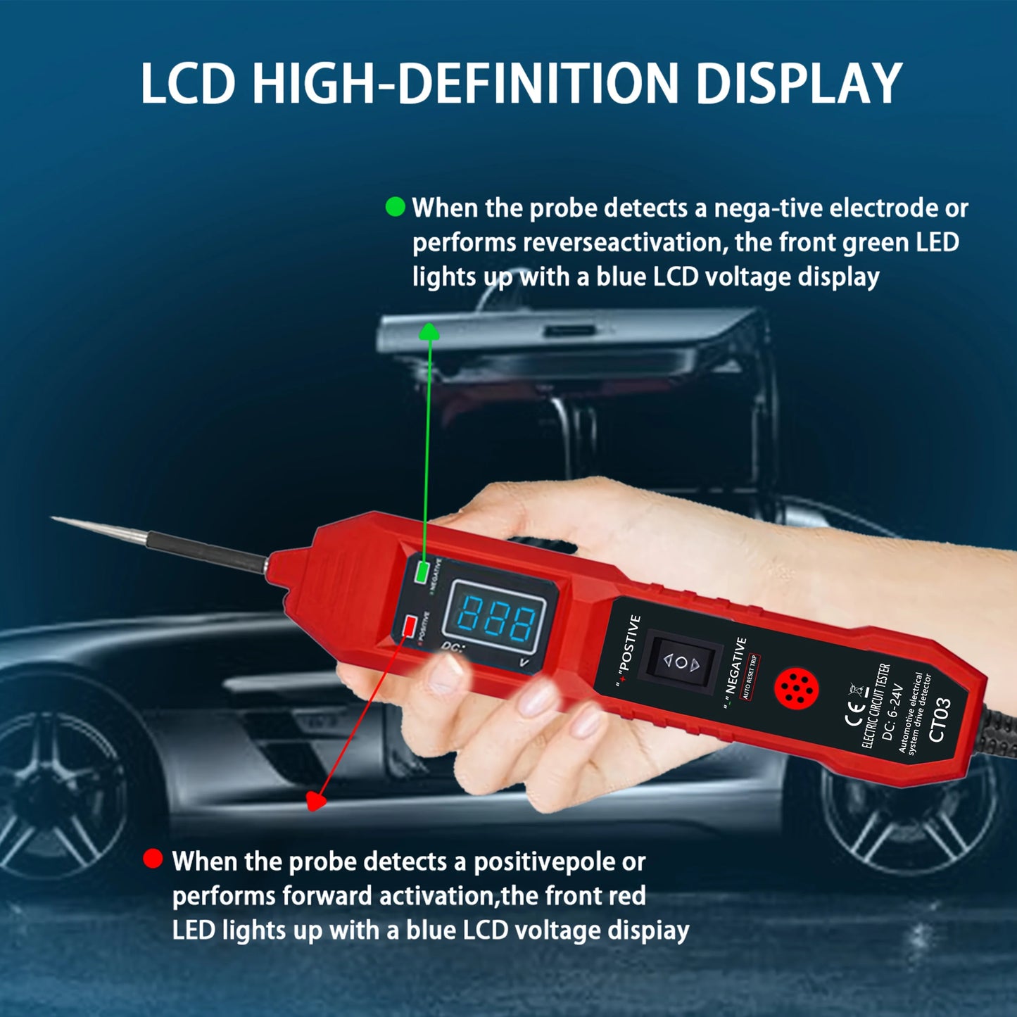 Kfz-Stromkreis-Tester mit LED-Spannungsanzeige – SwissGlanzGarage Ansicht 4