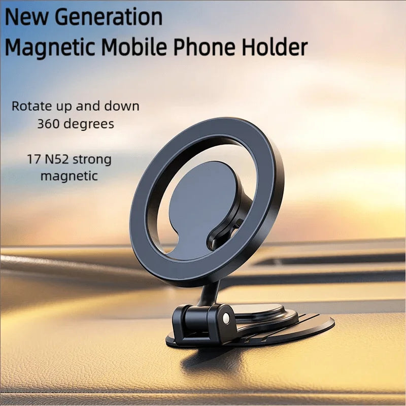 1040 ° Rotation Magnetischer Autotelefonhalter Ganzmetall-Magnet-Handyständer Armaturenbretthalterung für Magsafe iPh...
