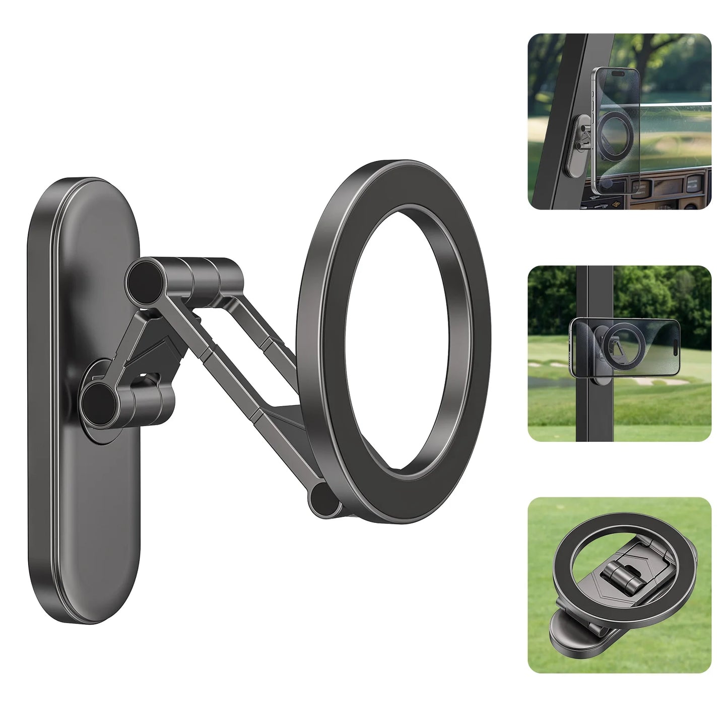 Doppelseitiger magnetischer Autotelefonhalter für Magsafe Auto-Armaturenbretthalterung 360° ° Rotationshandyhalterung...