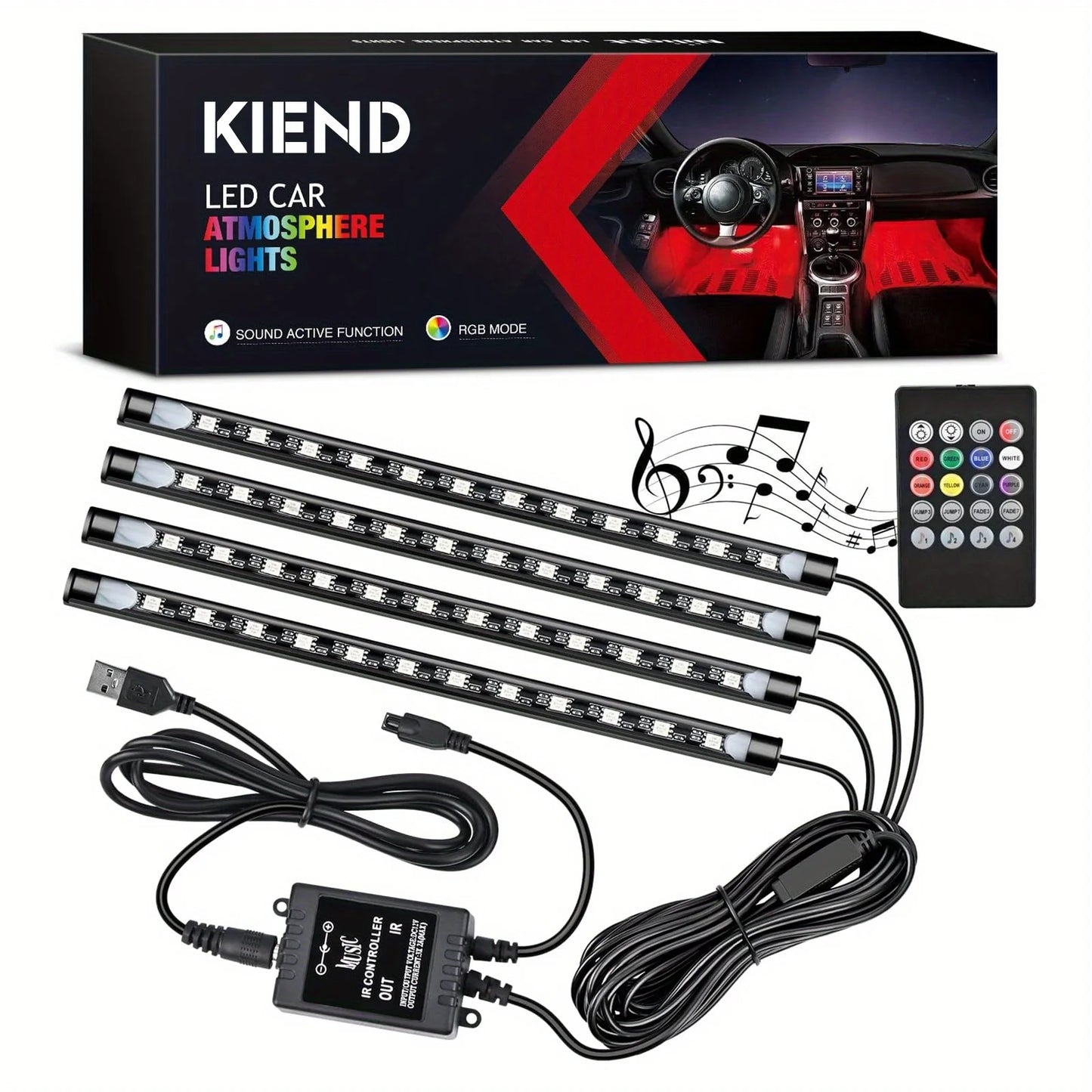 Auto-LED-Lichtleisten, RGB-Innenraumbeleuchtung mit…