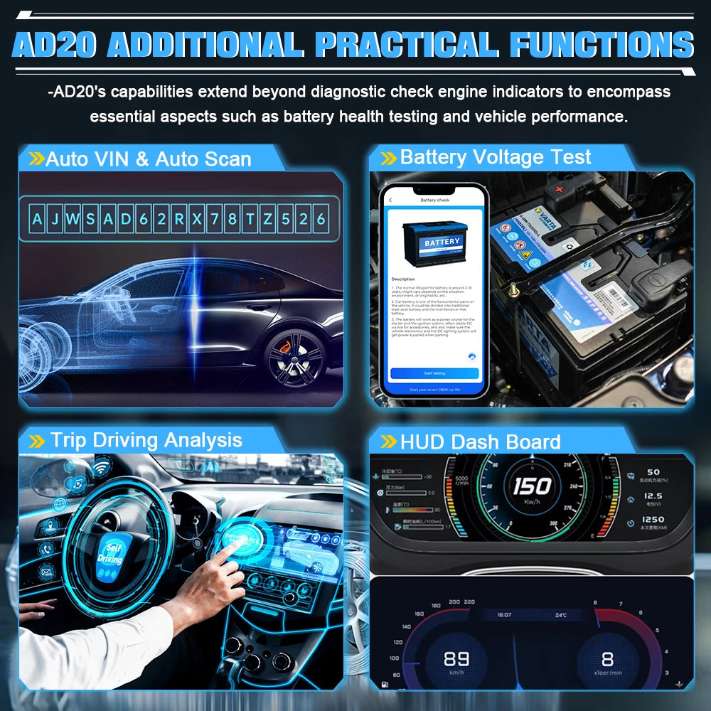 XTOOL Advancer AD20 OBD2 Scanner – SwissGlanzGarage Ansicht 6
