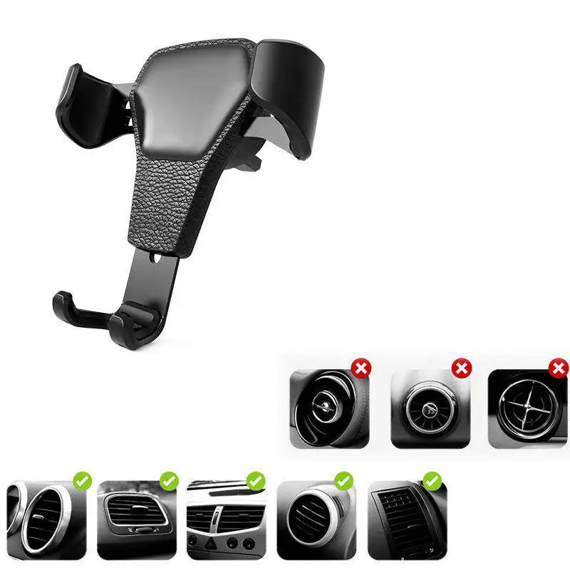 Mobiler Auto-Lüftungsclip Schwerkraft-Handyhalterung Tragbare Mechanische Auto-Handyhalterung mit Clip