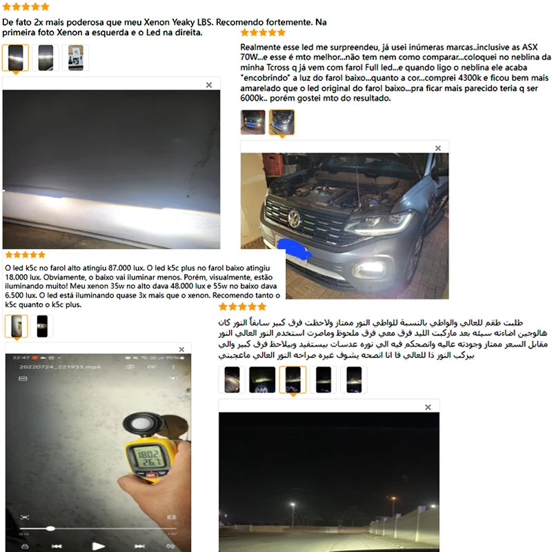 DAWNKNIGHT K5C PLUS H7 4300K LED Auto-Birne – SwissGlanzGarage Ansicht 5