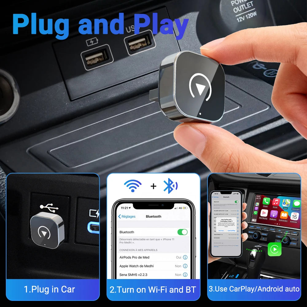 Kabellos CarPlay Adapter Plug & Play – SwissGlanzGarage Ansicht 4