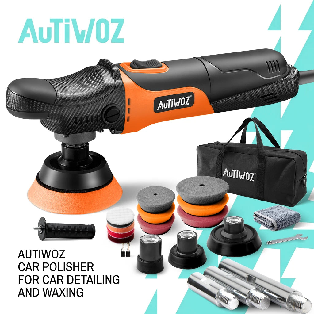 AUTIWOZ W03 Rotierender Autopolierer im Karbonfaser-Stil, 1/2/3 Zoll, Mini-Detai