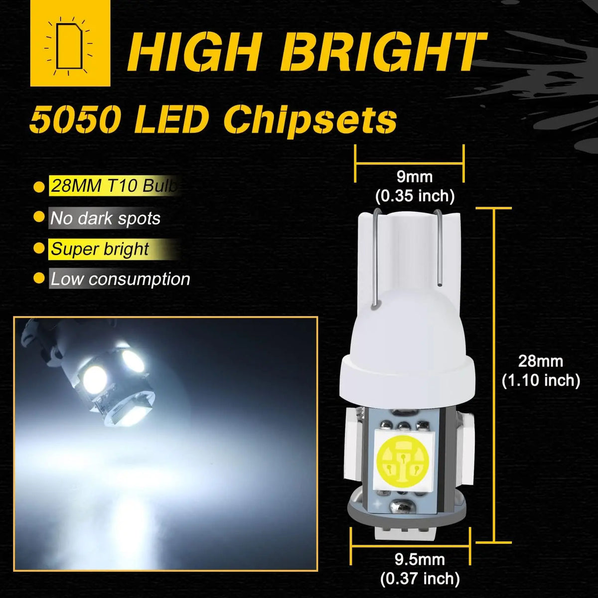 10/20/30 T10 W5W LED Birnen Set – SwissGlanzGarage Ansicht 3
