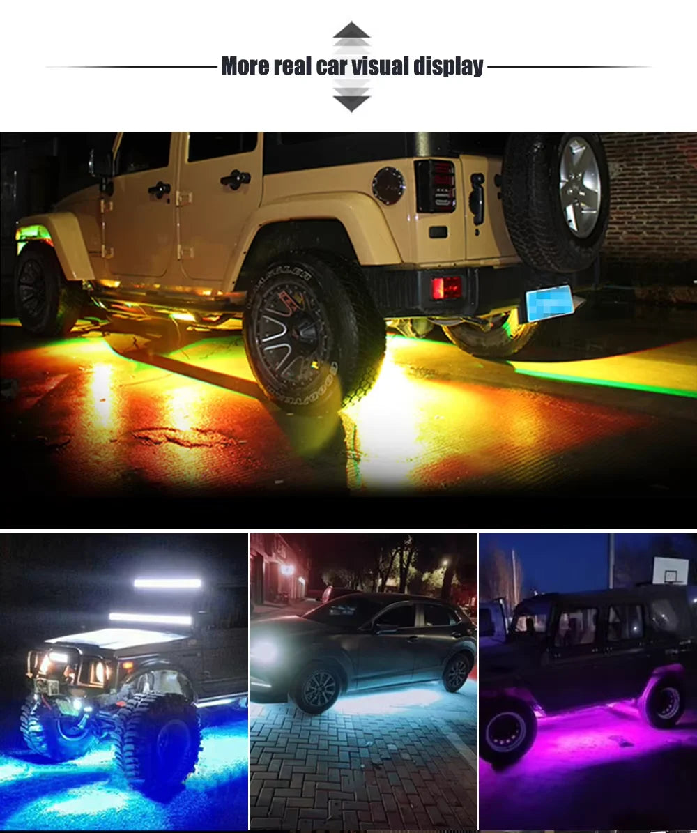RGB Auto Underglow Licht Flexible Streifen LED Unterboden Lichter