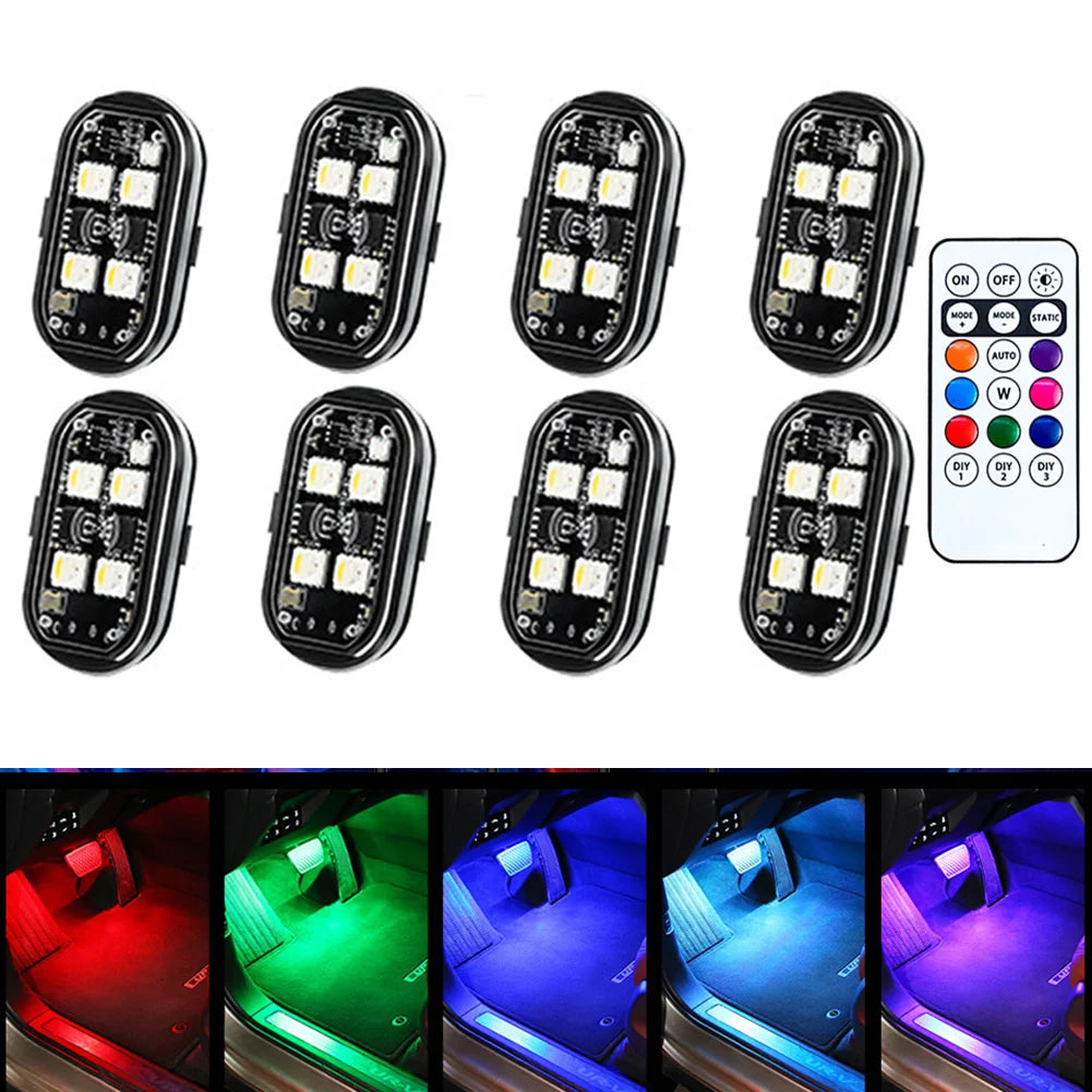 Kabellose LED Stroboskop-Beleuchtung 8 Farben – SwissGlanzGarage Ansicht 3