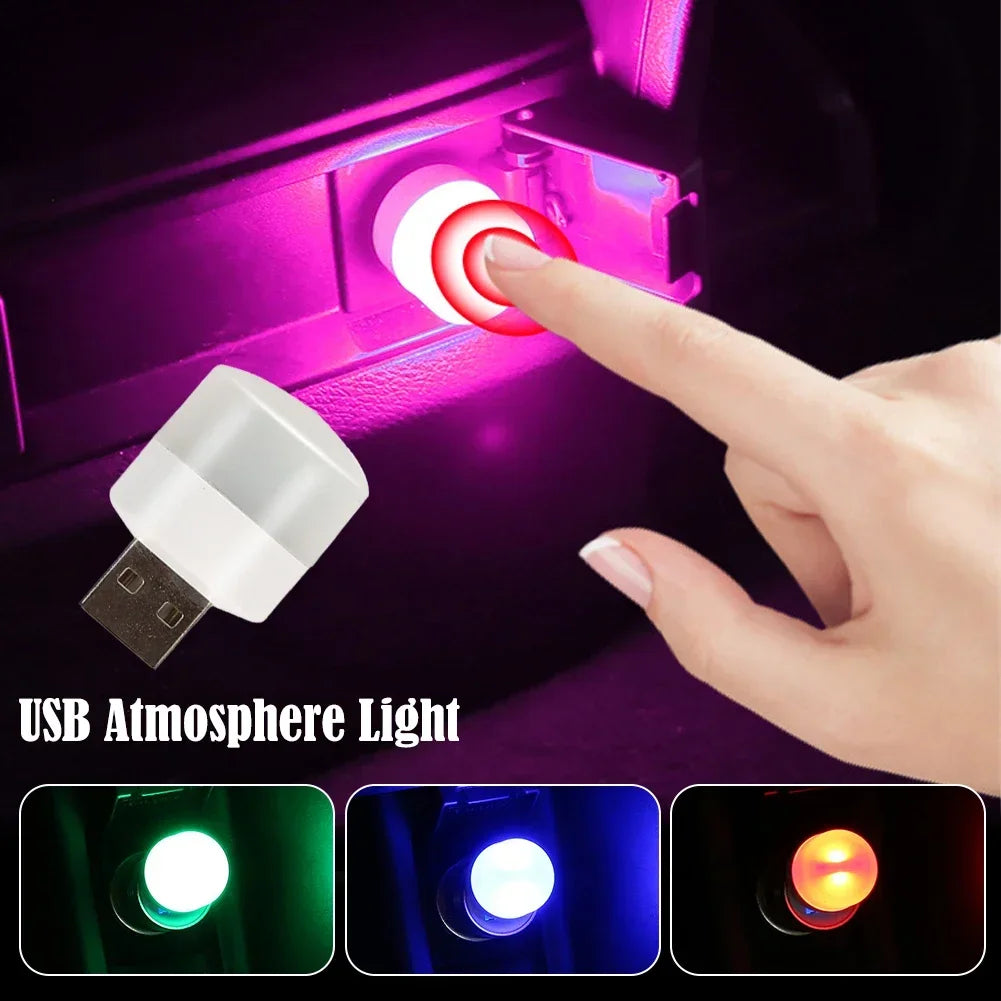 Auto USB Touch Atmosphäre Licht Auto LED Leselampe Bunte Dekorative