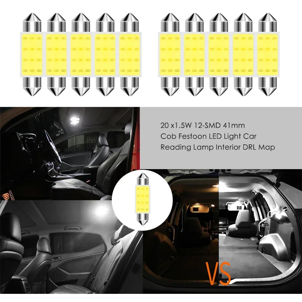 C5W LED Lampe 31/36/39/41mm 12V 24V 6500K Weiss – SwissGlanzGarage Ansicht 4