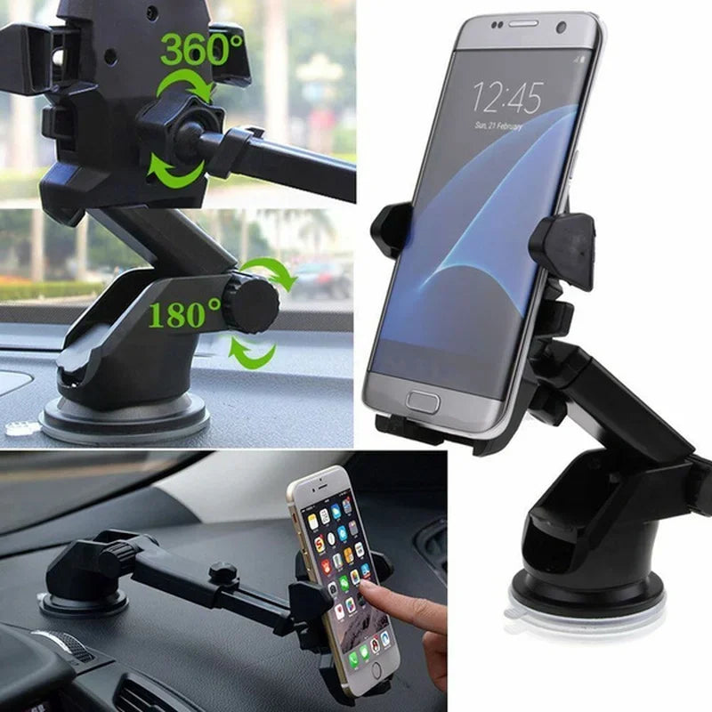 Universeller Autotelefonhalter mit Saugnapf 360° ° Armaturenbrett Windschutzscheibe Handy Halterung Ständer GPS Halte...