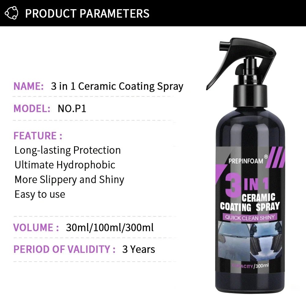 Auto Keramik Beschichtung Spray Beschichtung Nano Kristall Hydrophobe Schicht Polieren Farbe Beschichtung Mittel Auto...