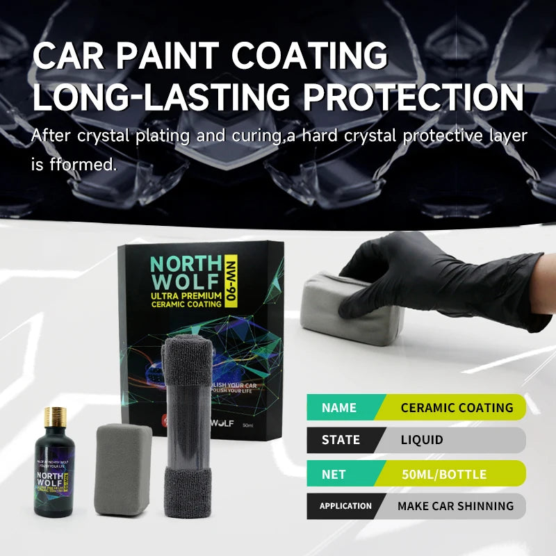 DETAILING 50 ml Graphen-Keramikbeschichtung, hydrophober Lackschutz, Auto-Ultrapremium-Beschichtung, Kratzfestigkeit