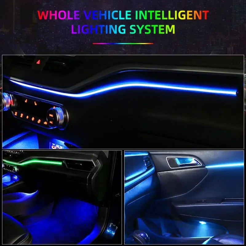 LED Auto-Innenraumbeleuchtung 64 RGB Symphonie Acryl-Lichtleiter