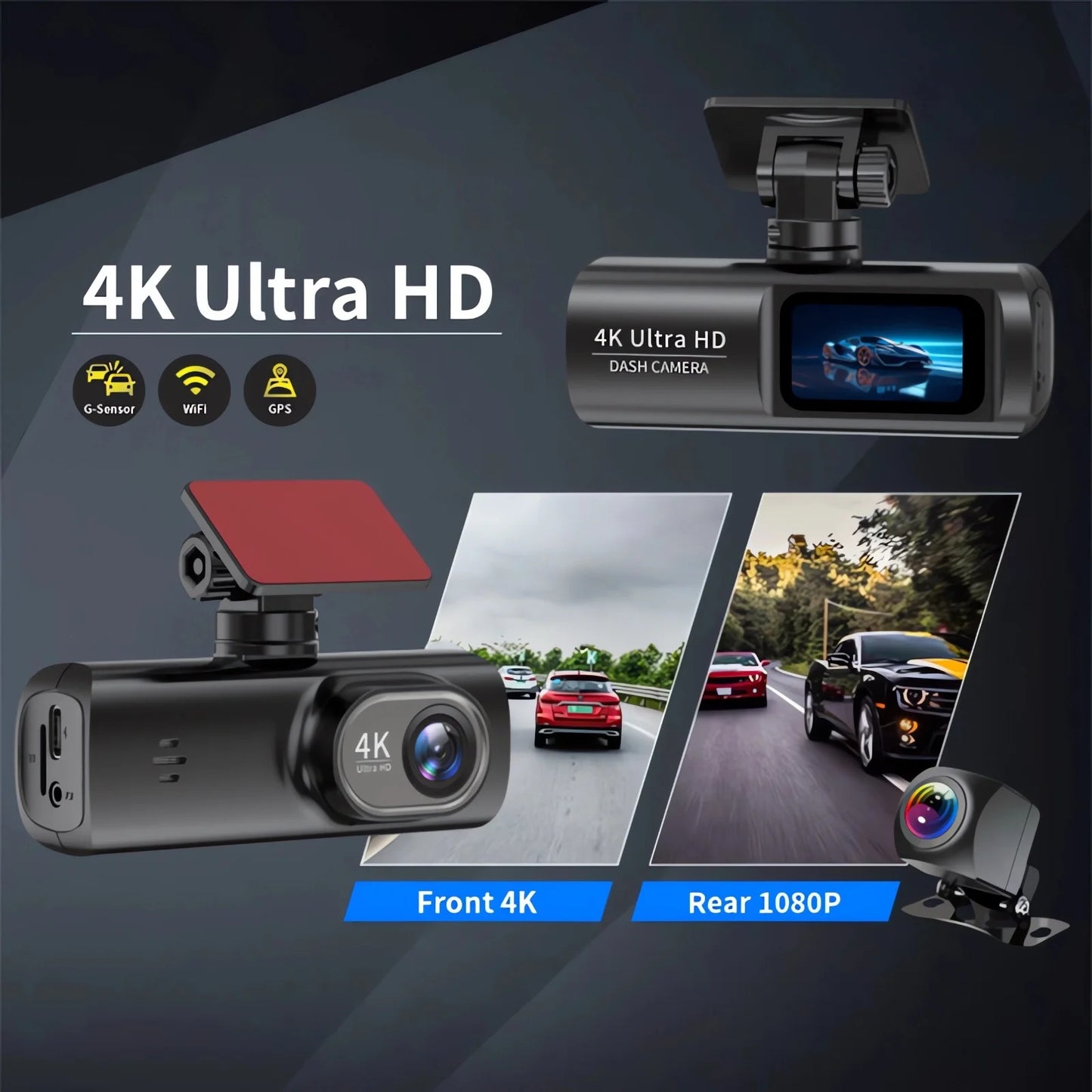 Dashcam 4K Dual-Lens Auto Kamera – SwissGlanzGarage Ansicht 4