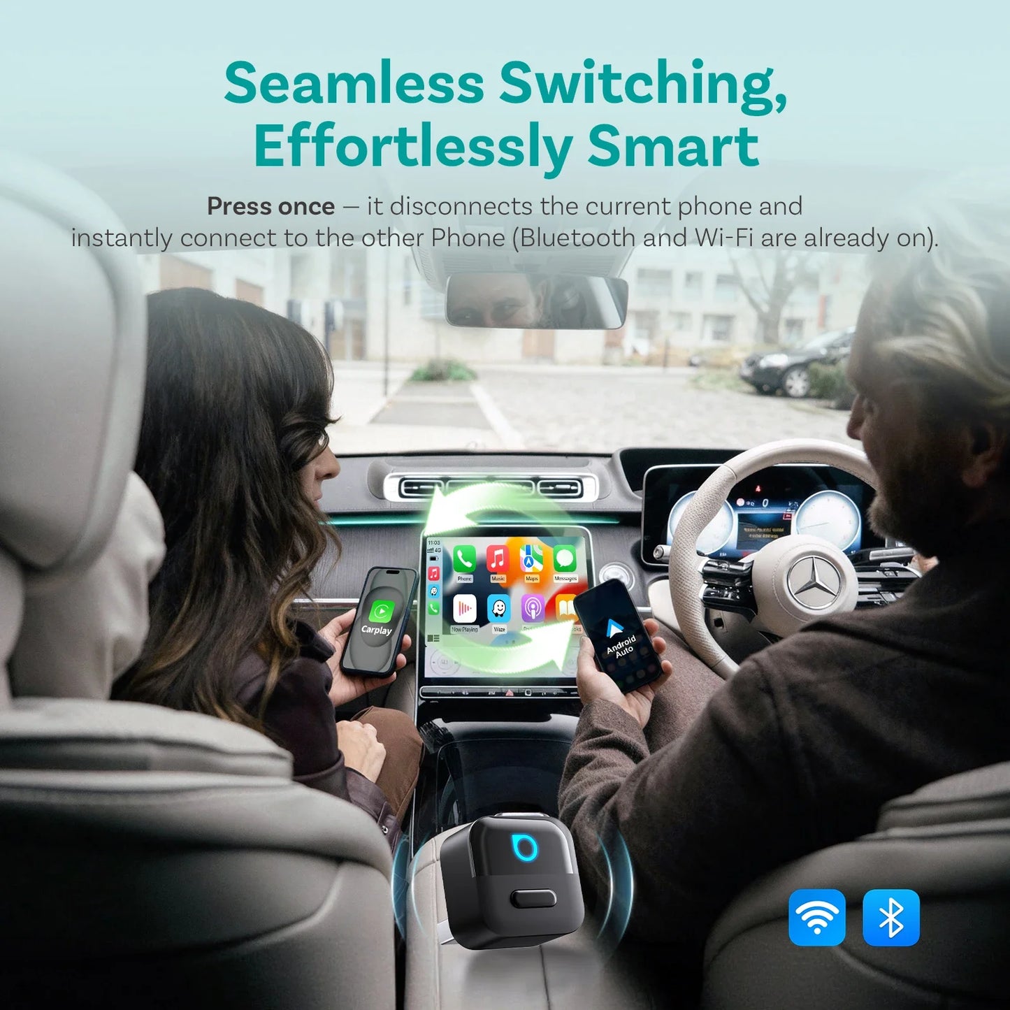 Ottocast Mini Pico Kabellos CarPlay & Android Auto – SwissGlanzGarage Ansicht 4