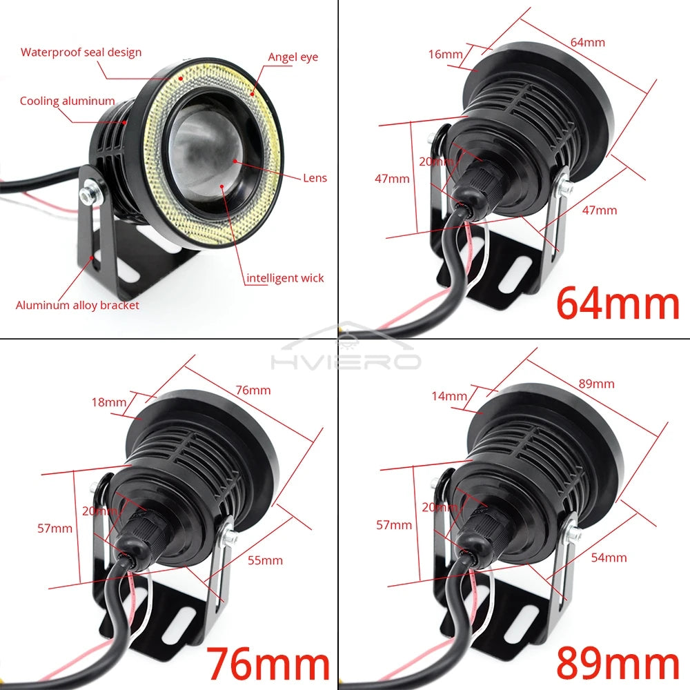 2X Auto DRL LED Scheinwerfer Angel Eyes – SwissGlanzGarage Ansicht 5