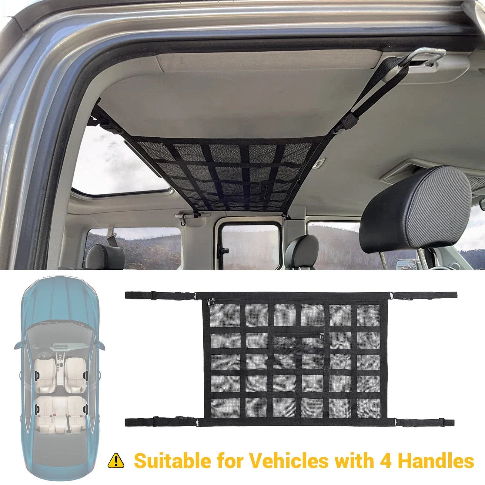 Auto-Decken-Netz Organizer Tasche – SwissGlanzGarage Ansicht 4