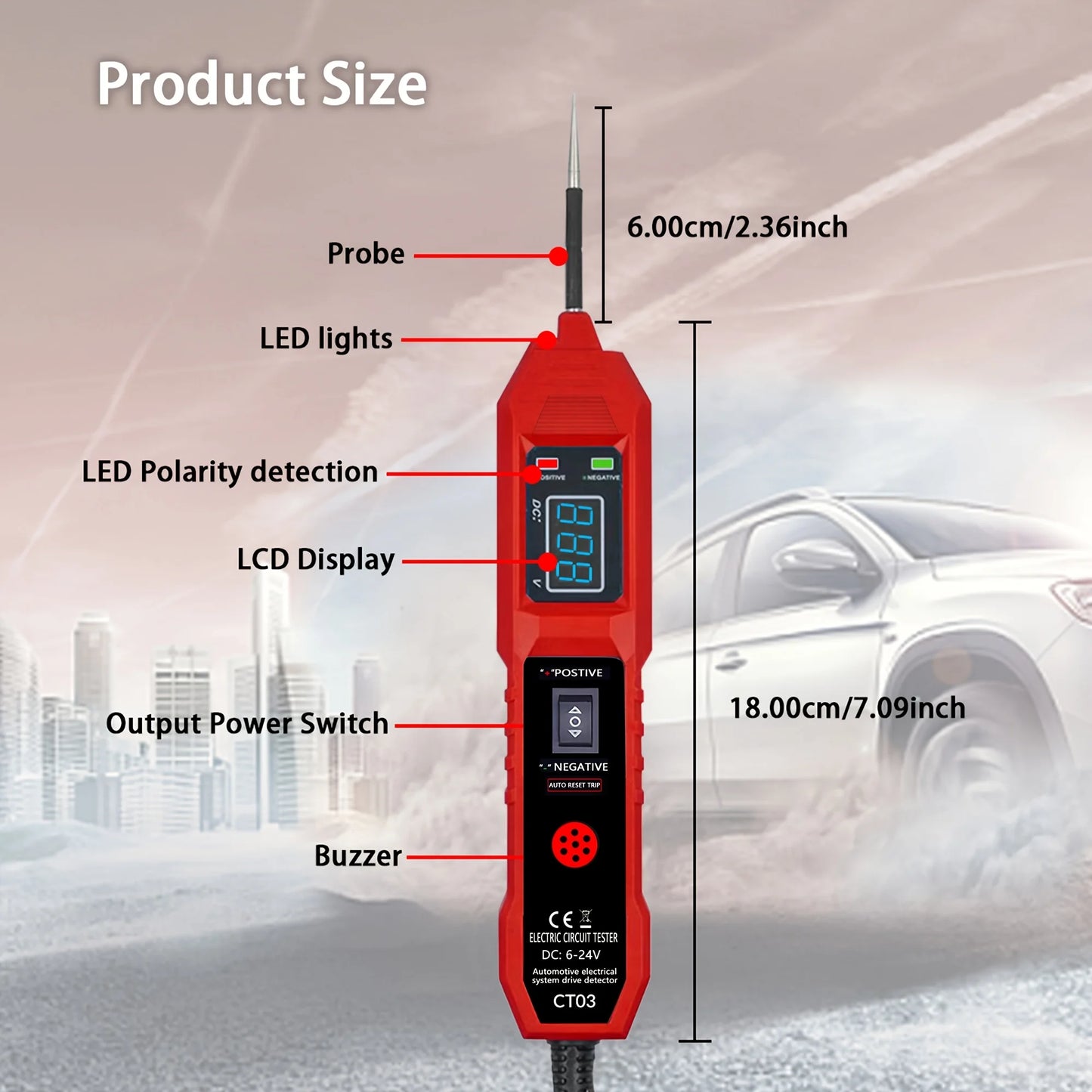 Kfz-Stromkreis-Tester mit LED-Spannungsanzeige – SwissGlanzGarage Ansicht 2