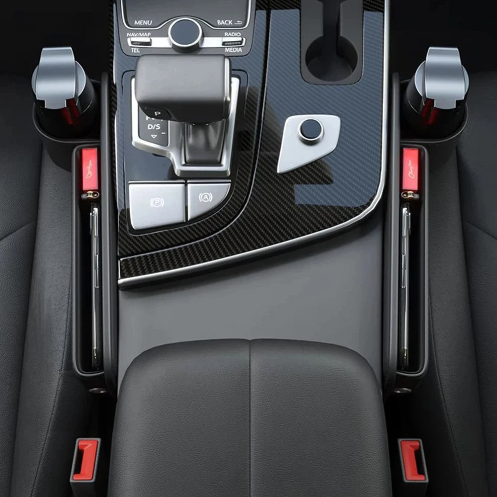 Auto Sitzspalt-Organizer mit Becherhalter – SwissGlanzGarage Ansicht 4
