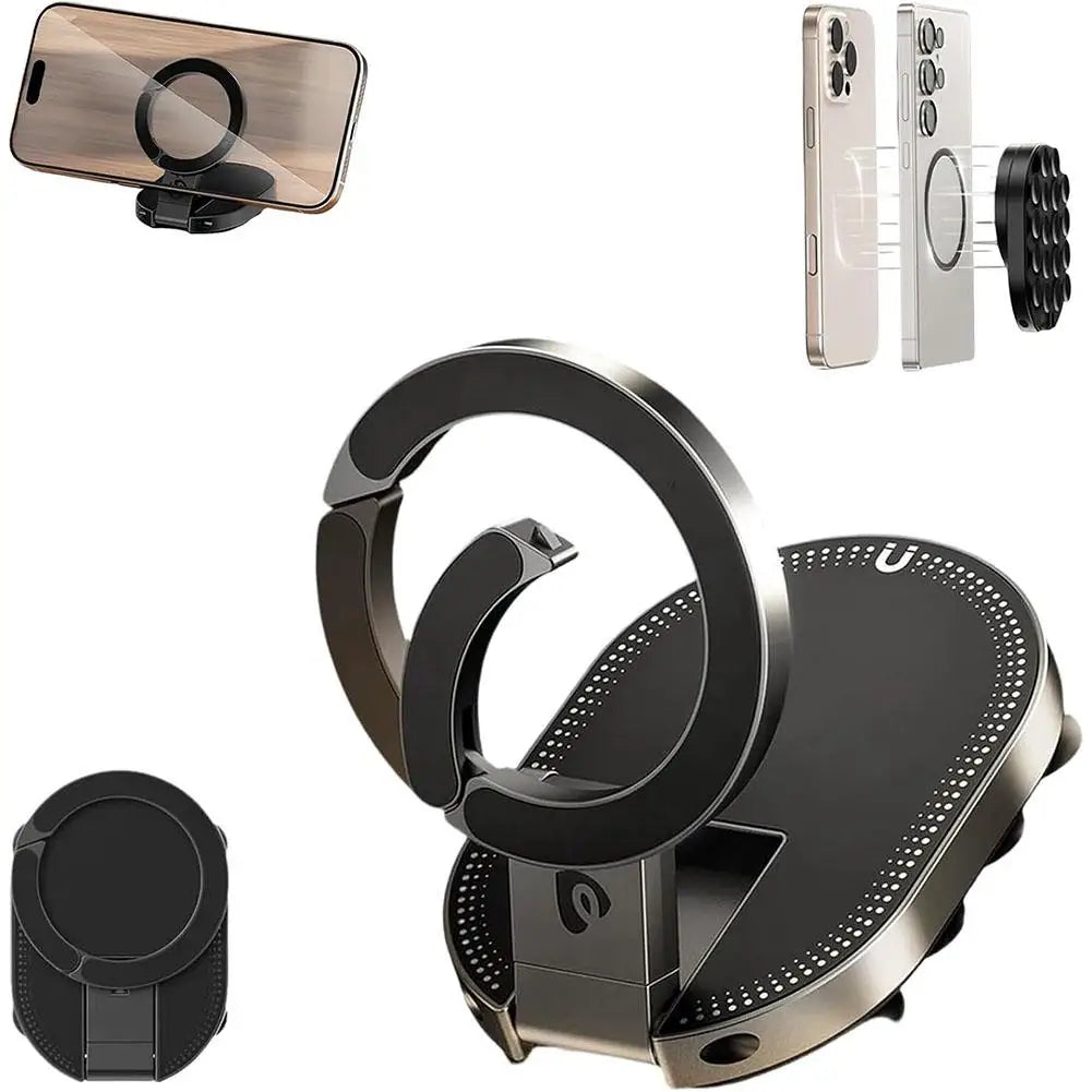 Starker Magnetischer Saugnapf-Handyhalter - 360° ° Drehbare, faltbare Halterung, stabiler Armaturenbrett- und Windsch...