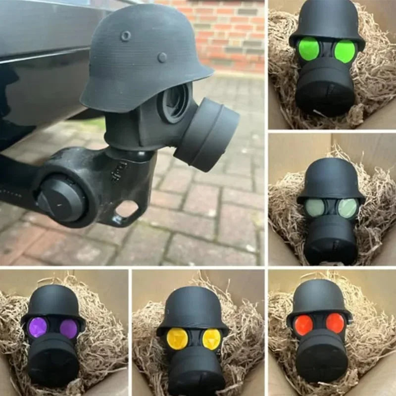 Anhängerkupplung Abdeckung Gasmasken-Helm – SwissGlanzGarage Ansicht 3