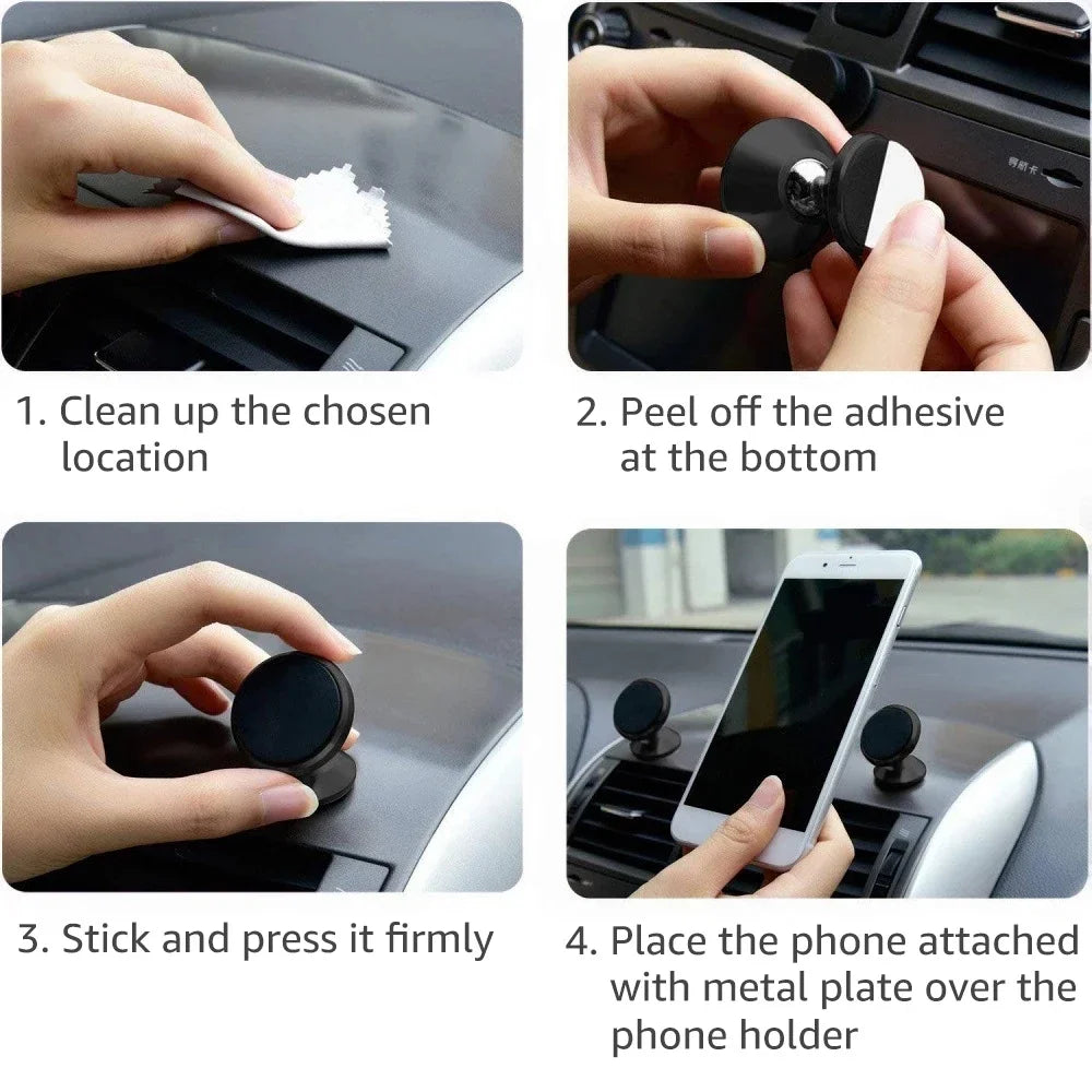 Magnetische Auto-Handyhalterung 360° ° Drehbare Starke Magnet-Armaturenbretthalterung Universelle Smartphone-GPS-Navi...