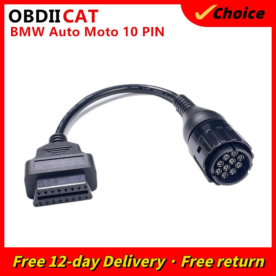 BMW 10PIN zu OBD2 16PIN Adapterkabel – SwissGlanzGarage Ansicht 2