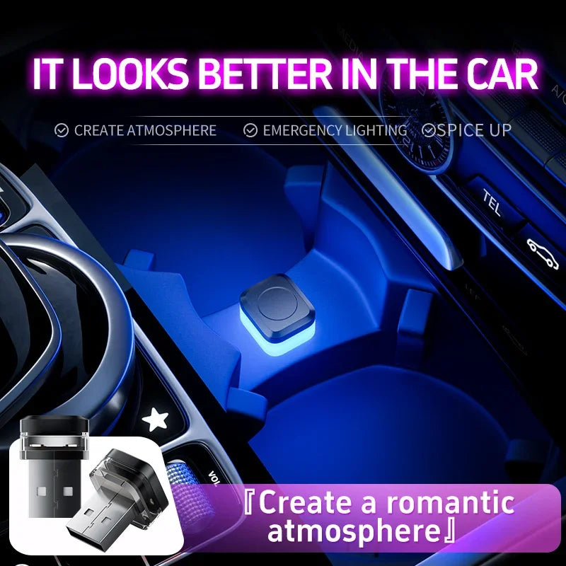 Neue USB Auto Innen Umgebungs Atmosphäre Licht LED Signal Lichter
