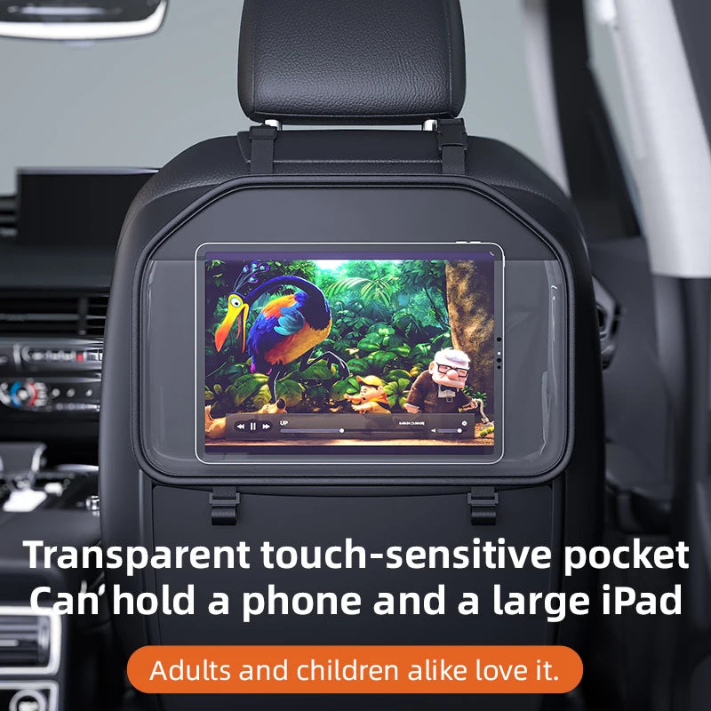 Transparente Tasche für den Autositz