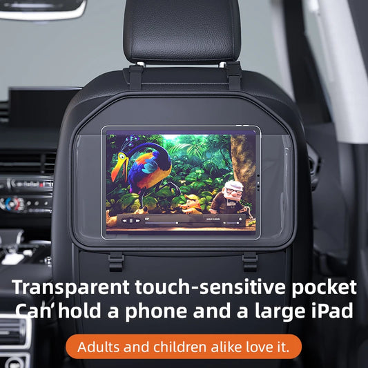 Transparente Tasche für den Autositz