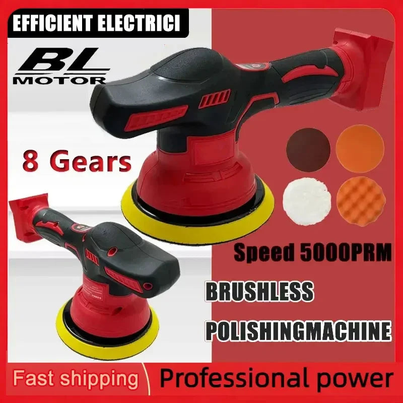 Kabelloser Polierer mit 8 Gängen, Digitalanzeige, elektrischer Polierer, Auto-Wachs- und Poliermaschine, kompatibel m...