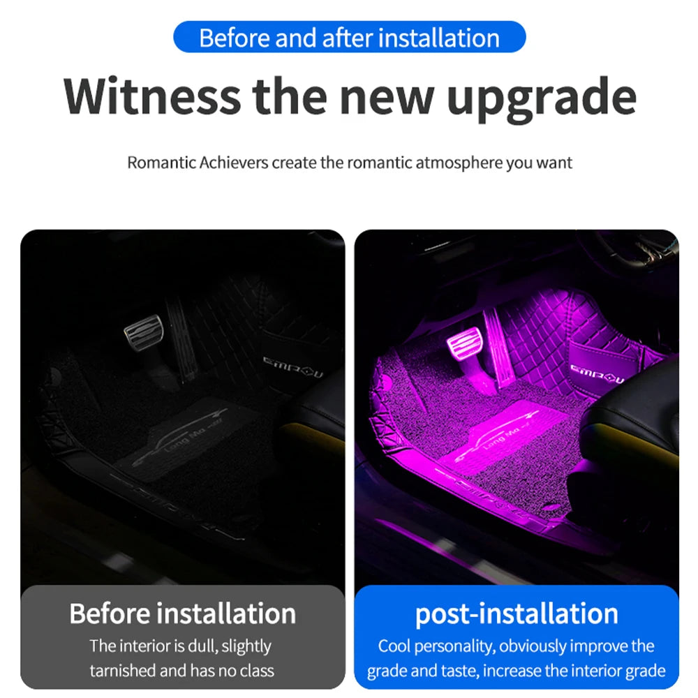 LED Auto Ambiente-Beleuchtung Fussraum-Set – SwissGlanzGarage Ansicht 3