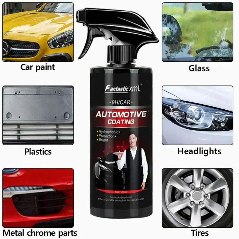 Auto 500ml 9H Härte Keramikbeschichtung – Nano Glas- & Kunststoff-Restaurator für Fahrzeugaufbereitung (Autozubehör &...
