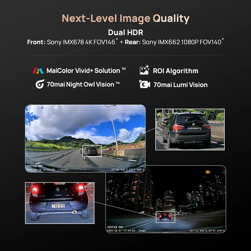 70mai Dash Cam 4K A810S HDR – SwissGlanzGarage Ansicht 5