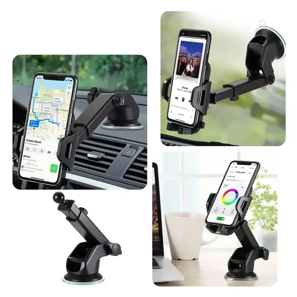 360 ° Windschutzscheiben-Autotelefonhalter, Auto-Armaturenbrett, mobile Handy-Stützhalterung, universeller Sauger für...