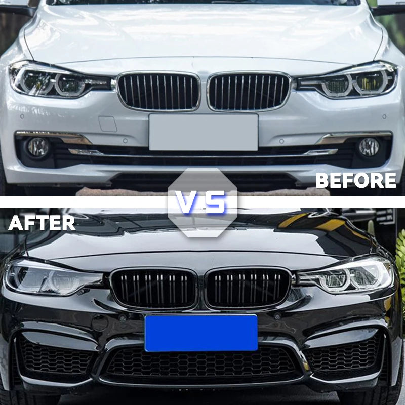 ABS Kunststoff Frontgrill Doppelsteg für BMW F30 F31 F35 – SwissGlanzGarage Ansicht 2