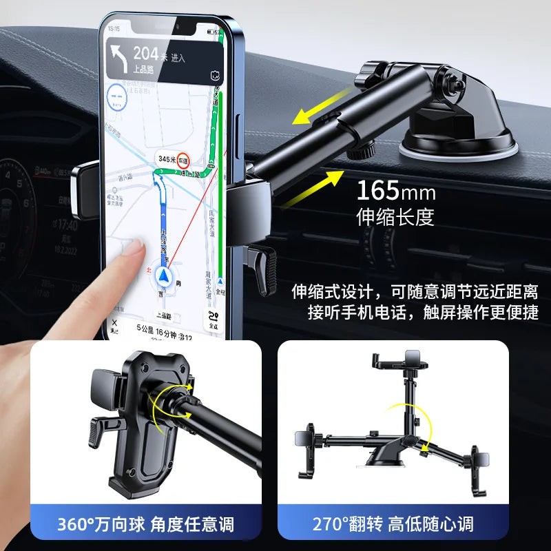 Universal Auto Telefon Halter Windschutzscheibe Dashboard Saugnapf Halterung 360-Grad-Drehung Auto Smartphone Sucker ...
