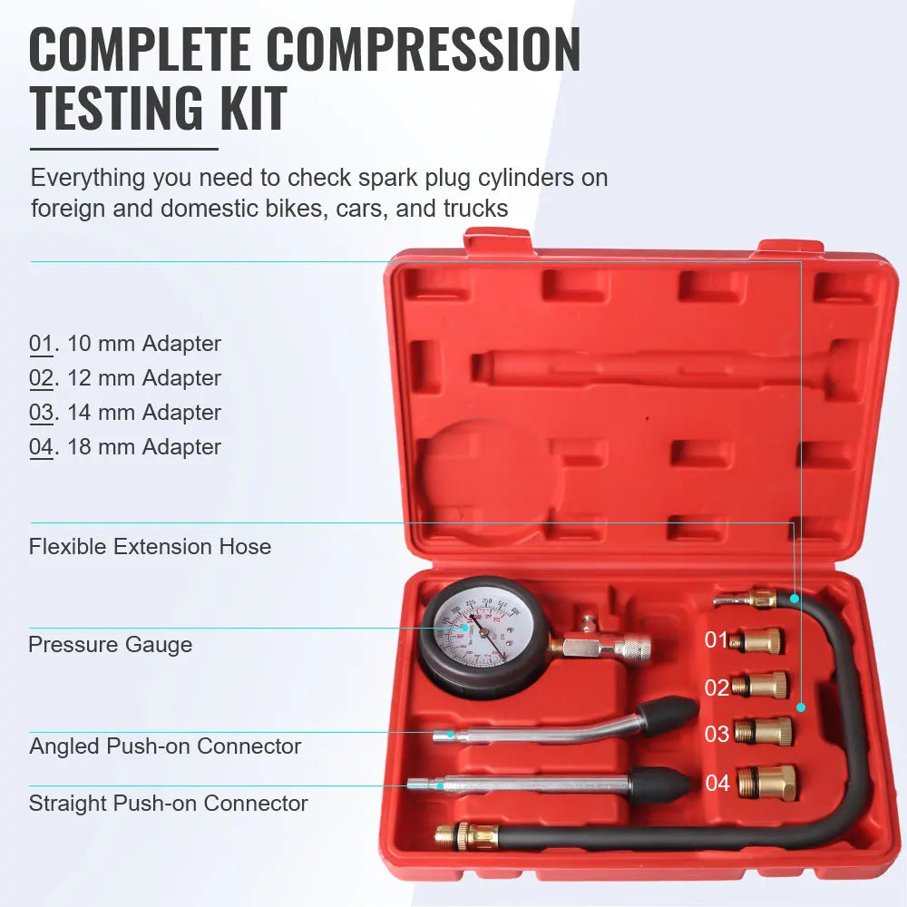 Professioneller Druckmesser Motor-Kompressionsmessgerät – SwissGlanzGarage Ansicht 2