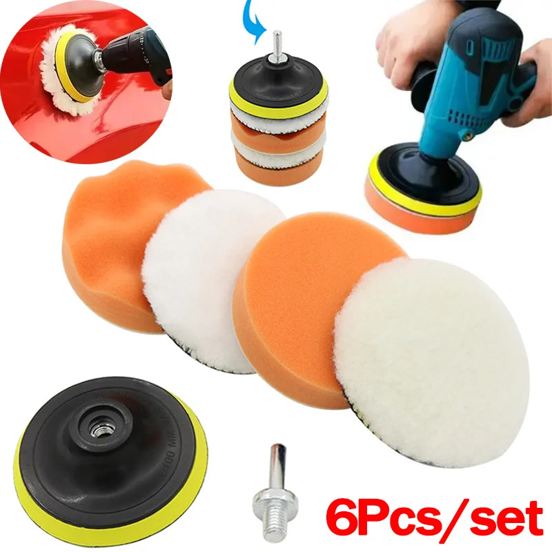 3-7 zoll Auto Polieren Schwämme Kit Detaillierung Pinsel Auto Scheinwerfer Restaurierung Polnischen Pad Schleif Disc ...