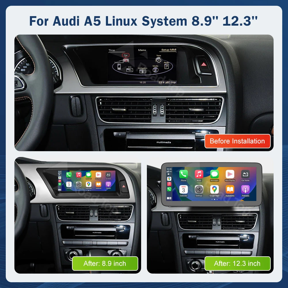 8.9 Zoll Multimedia Display Touchscreen für Audi A5 S5 – SwissGlanzGarage Ansicht 4