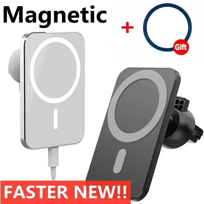 Magnetischer Autotelefonhalter, kabelloses Ladegerät, Lüftungsschlitzhalterung, schnelles Aufladen für iPhone 15 14 1...