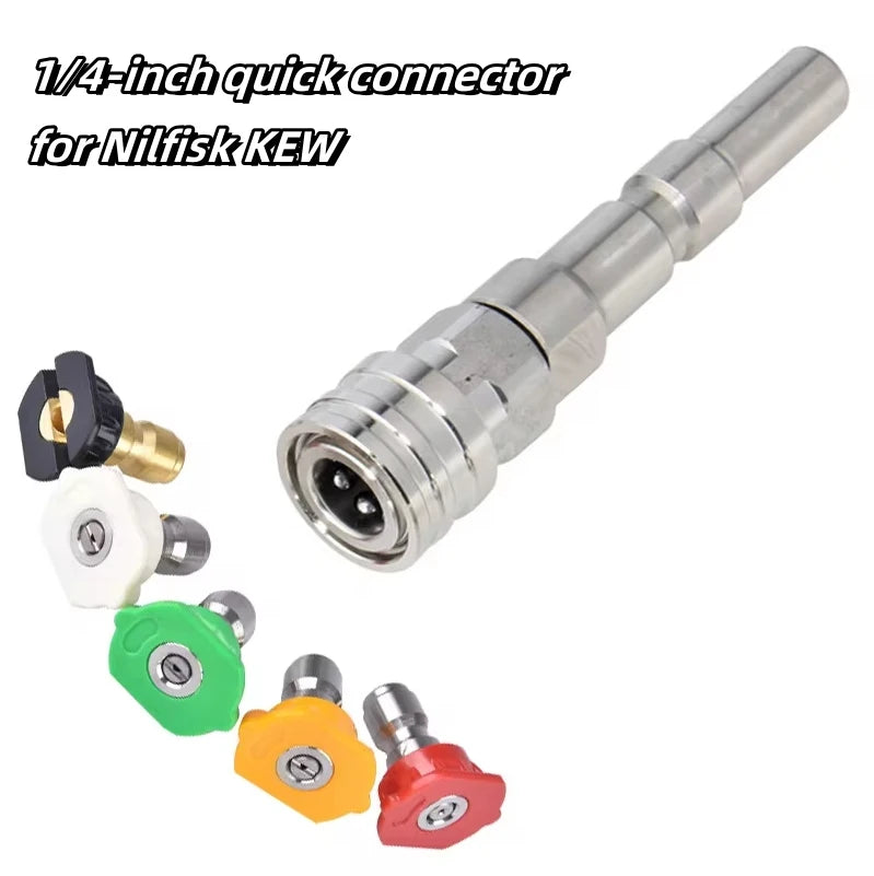 Hochdruckreinigungs-Gun Adapter Edelstahl 1/4in – SwissGlanzGarage Ansicht 3