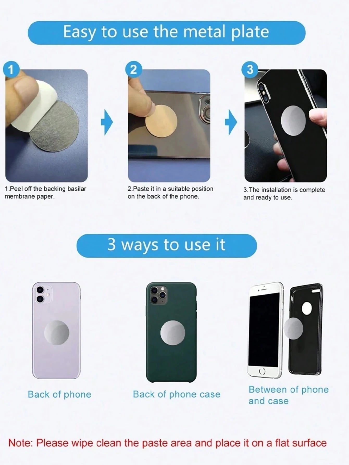 Auto-Handyhalterung mit Magnetischer 360-Grad-Rotation, Metall-Autohalterung für Armaturenbrett, Magnetische Telefonh...